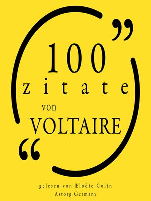cover image of 100 Zitate von Voltaire
